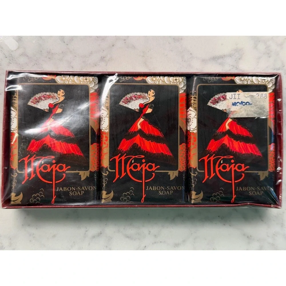 Vtg Maja Myrurgia Soap Gift Set 3 Bars Made in Spain Sealed 1.7oz Travel Guest